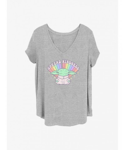 Star Wars The Mandalorian Meditate Kindness Girls T-Shirt Plus Size $9.25 T-Shirts