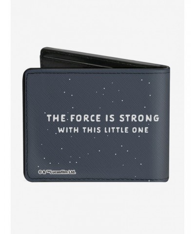 Star Wars The Child Pose the Force Is Strong with this Little One Bifold Wallet $7.73 Wallets