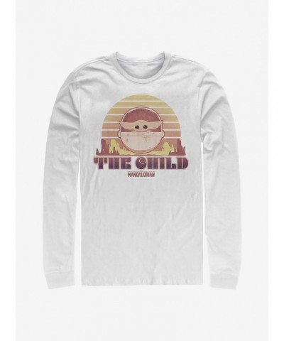 Star Wars The Mandalorian Sunset The Child Long-Sleeve T-Shirt $11.05 T-Shirts