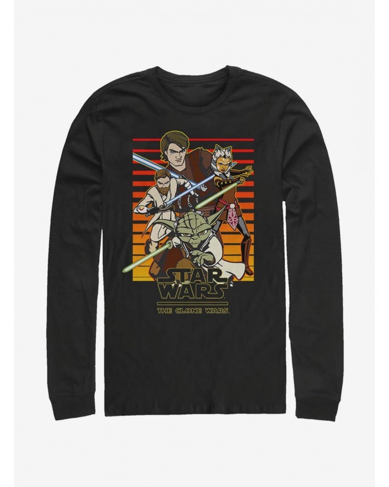 Star Wars The Clone Wars Sun Setting Long-Sleeve T-Shirt $13.16 T-Shirts