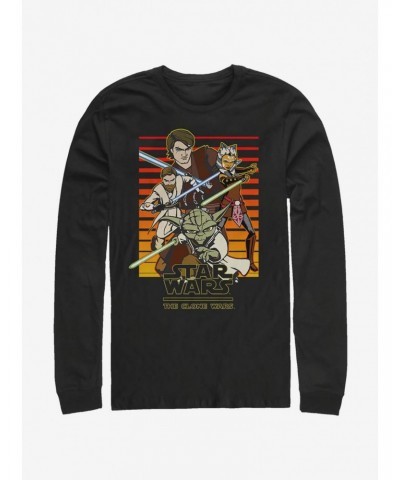 Star Wars The Clone Wars Sun Setting Long-Sleeve T-Shirt $13.16 T-Shirts