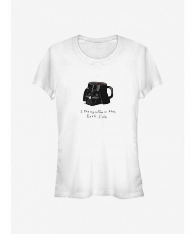 Star Wars Coffee On The Dark Side Girls T-Shirt $7.93 T-Shirts