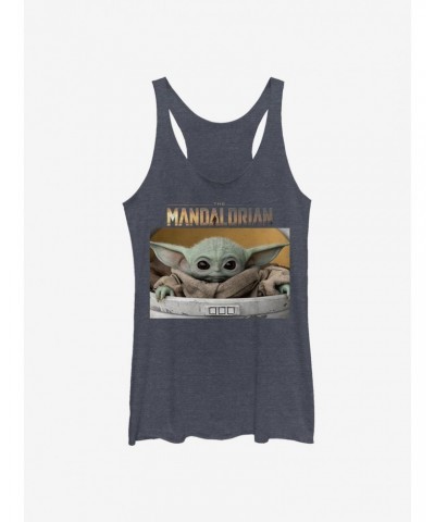 Star Wars The Mandalorian The Child Box Photo Girls Tank $9.53 Tanks