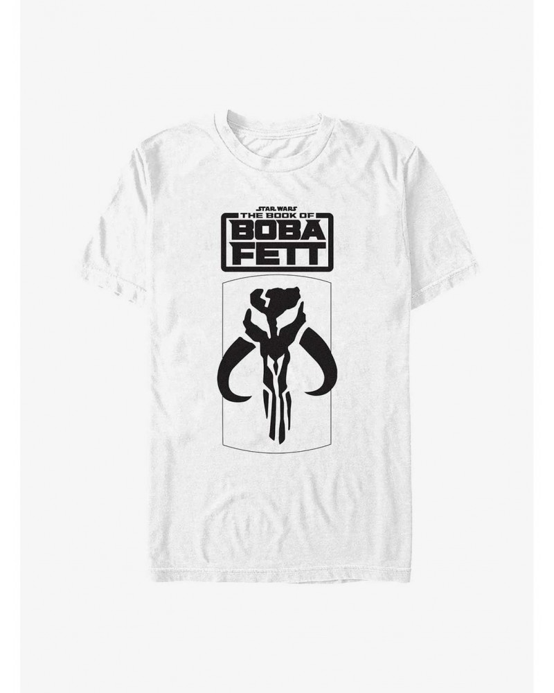 Star Wars The Book Of Boba Fett Mandalorian Skull Logo T-Shirt $6.99 T-Shirts