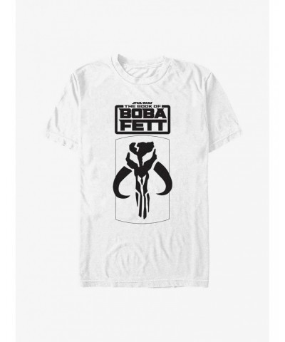 Star Wars The Book Of Boba Fett Mandalorian Skull Logo T-Shirt $6.99 T-Shirts