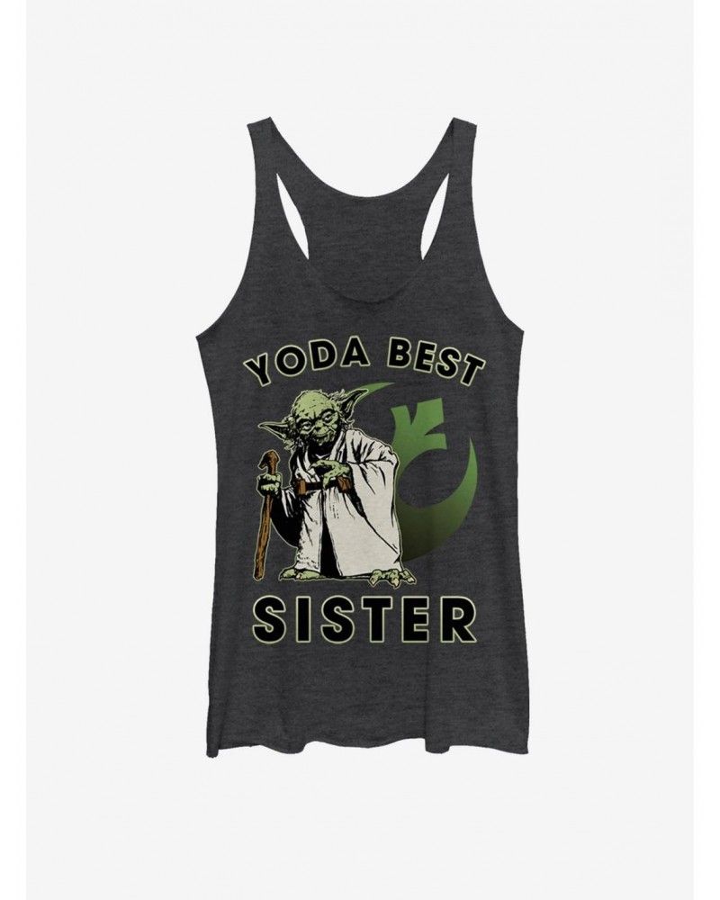 Star Wars Yoda Best Sister Girls Tank $6.84 Tanks