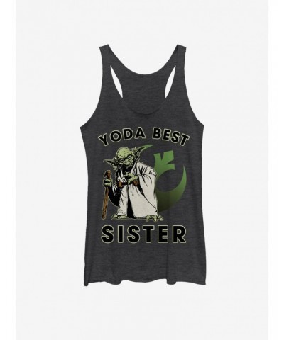 Star Wars Yoda Best Sister Girls Tank $6.84 Tanks