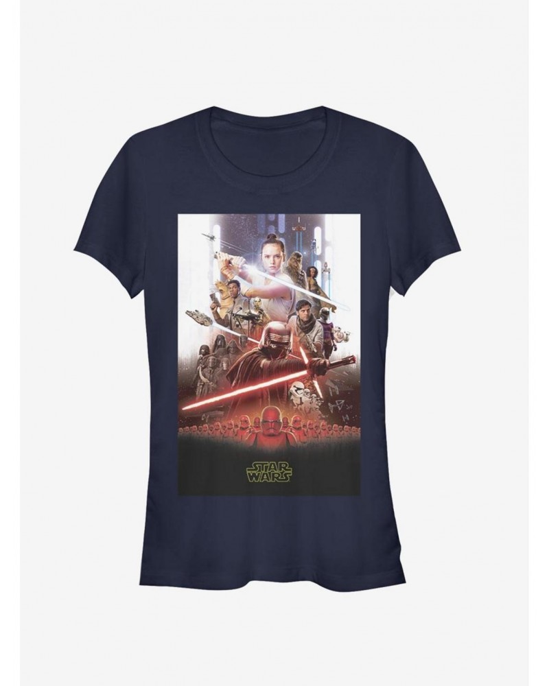 Star Wars Episode IX The Rise Of Skywalker Last Poster Girls T-Shirt $6.47 T-Shirts