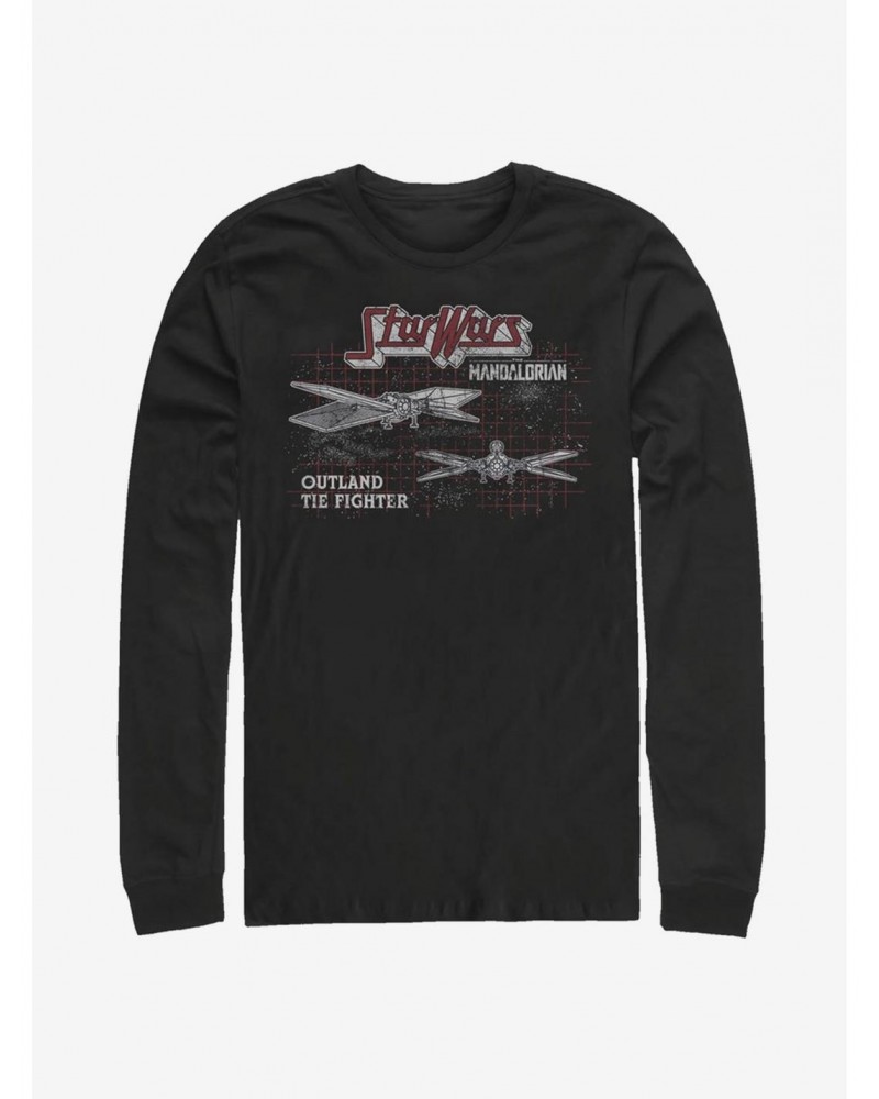 Star Wars The Mandalorian Outland Tie Fighter Long-Sleeve T-Shirt $12.11 T-Shirts