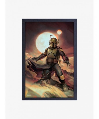 Star Wars Book of Boba Fett Mountain Top Framed Wood Wall Art $12.20 Merchandises