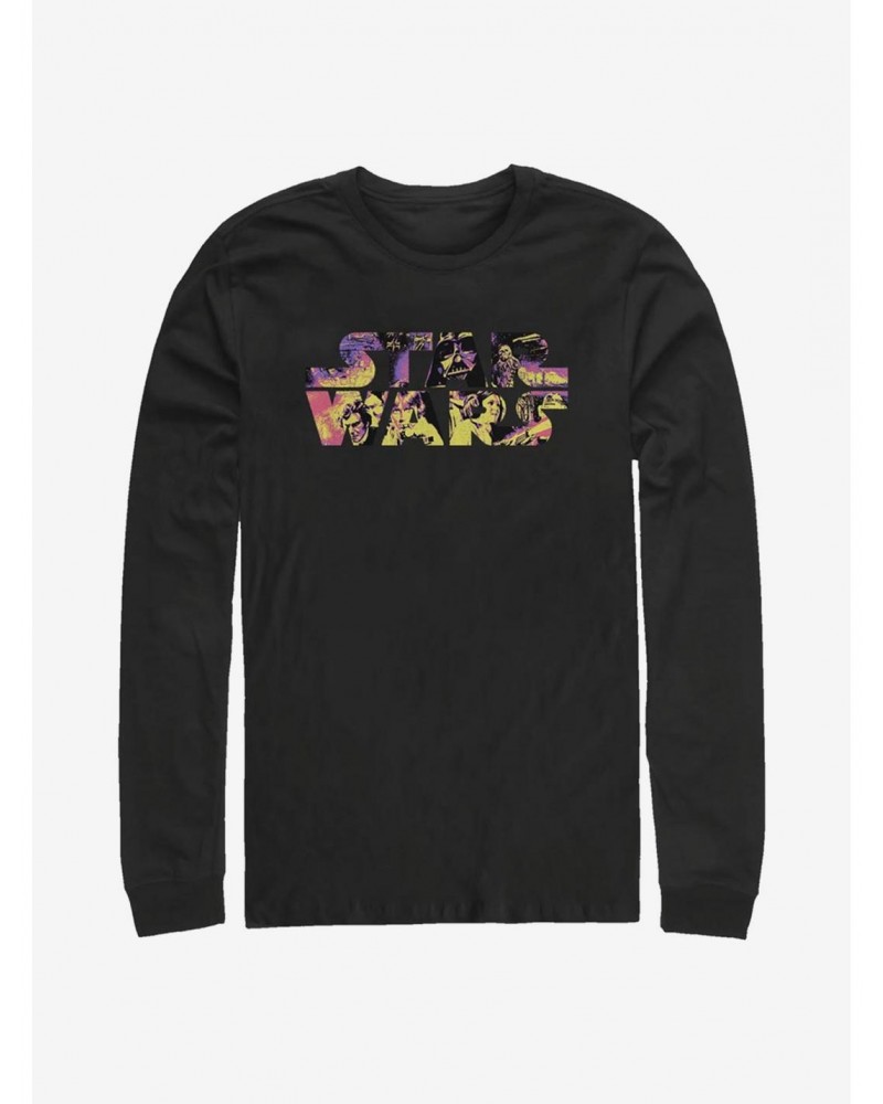 Star Wars Logo Poster Movie Scenes Long-Sleeve T-Shirt $7.90 T-Shirts