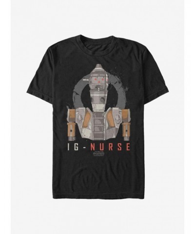 Star Wars The Mandalorian Ig Nurse T-Shirt $7.61 T-Shirts