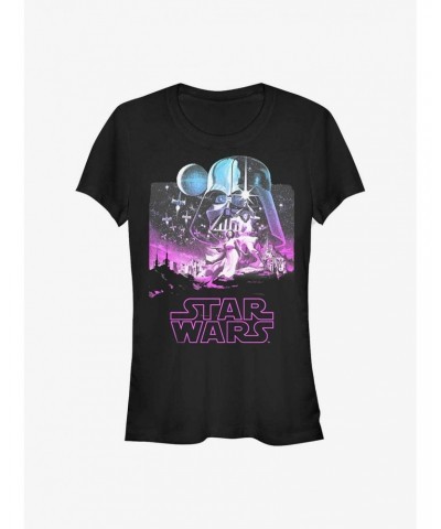 Star Wars Starry Scene Logo Girls T-Shirt $5.66 T-Shirts