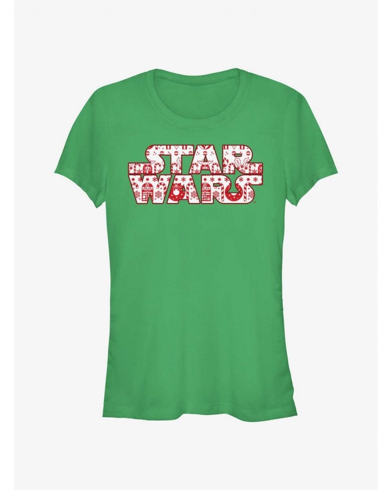 Star Wars Festive Fill Logo Girls T-Shirt $6.96 T-Shirts