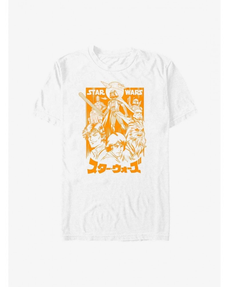 Star Wars Manga Star Wars Orange T-Shirt $6.83 T-Shirts