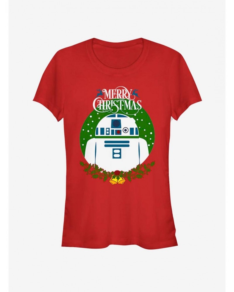 Star Wars R2D2 Wreath Girls T-Shirt $5.82 T-Shirts