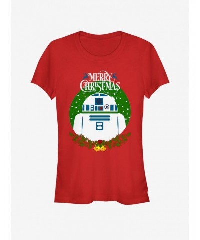 Star Wars R2D2 Wreath Girls T-Shirt $5.82 T-Shirts