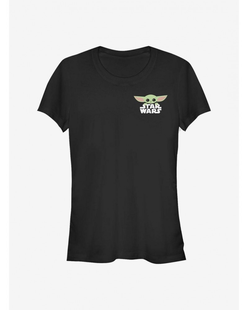 Star Wars The Mandalorian The Child Bold Badge Girls T-Shirt $6.63 T-Shirts