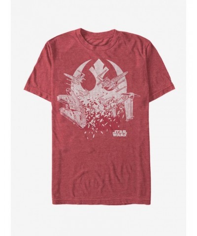 Star Wars Rebel Ship Splinter T-Shirt $5.44 T-Shirts