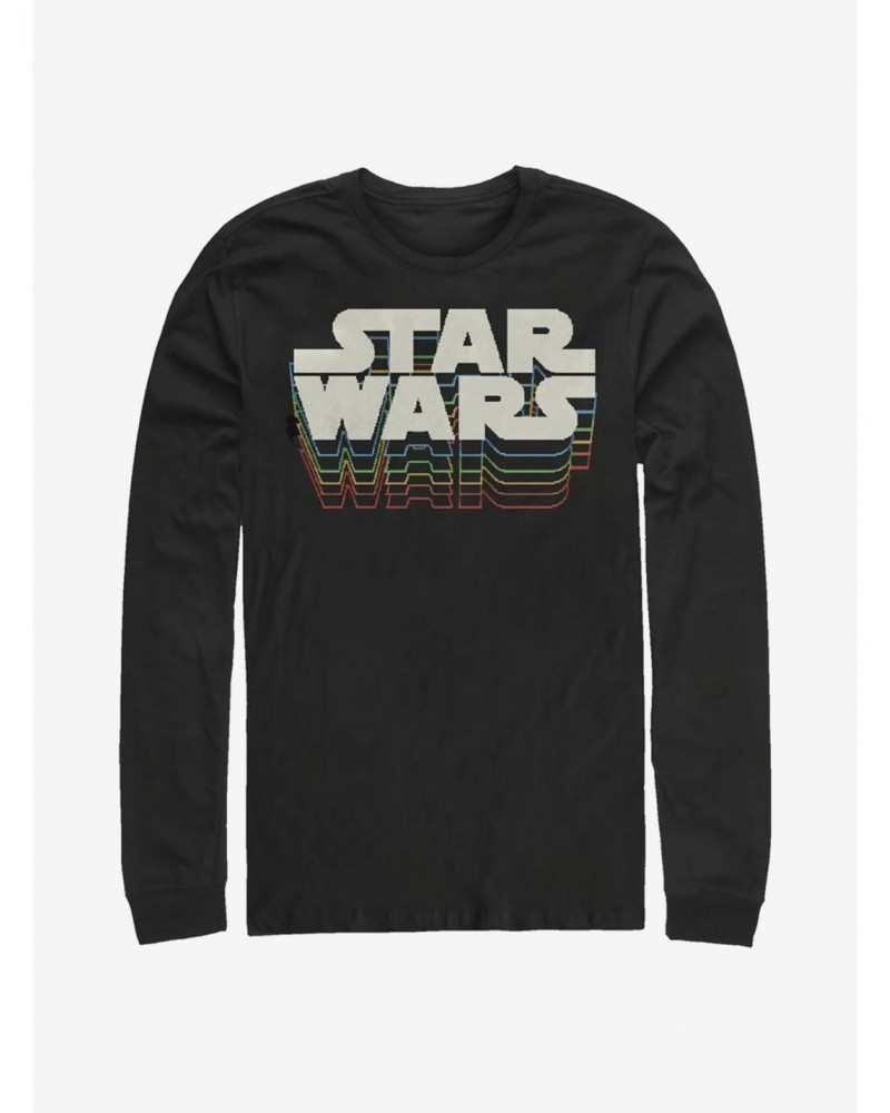 Star Wars Retro Gradient Logo Long-Sleeve T-Shirt $10.00 T-Shirts