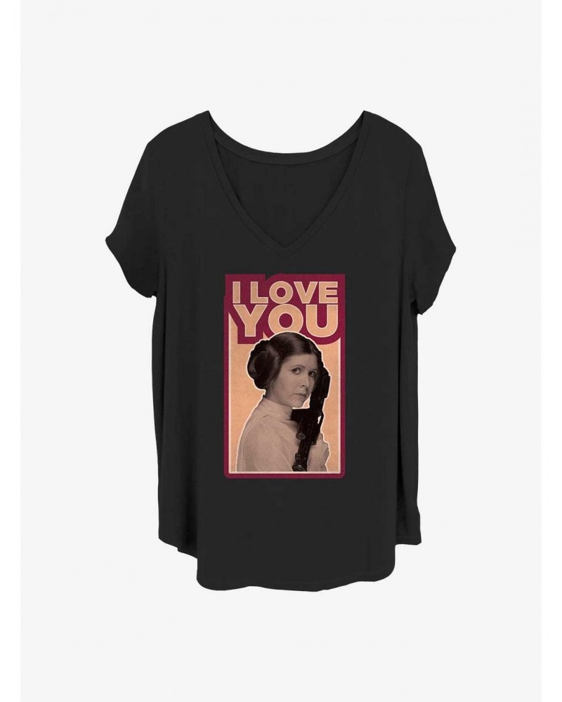 Star Wars Leia Love Girls T-Shirt Plus Size $8.79 T-Shirts