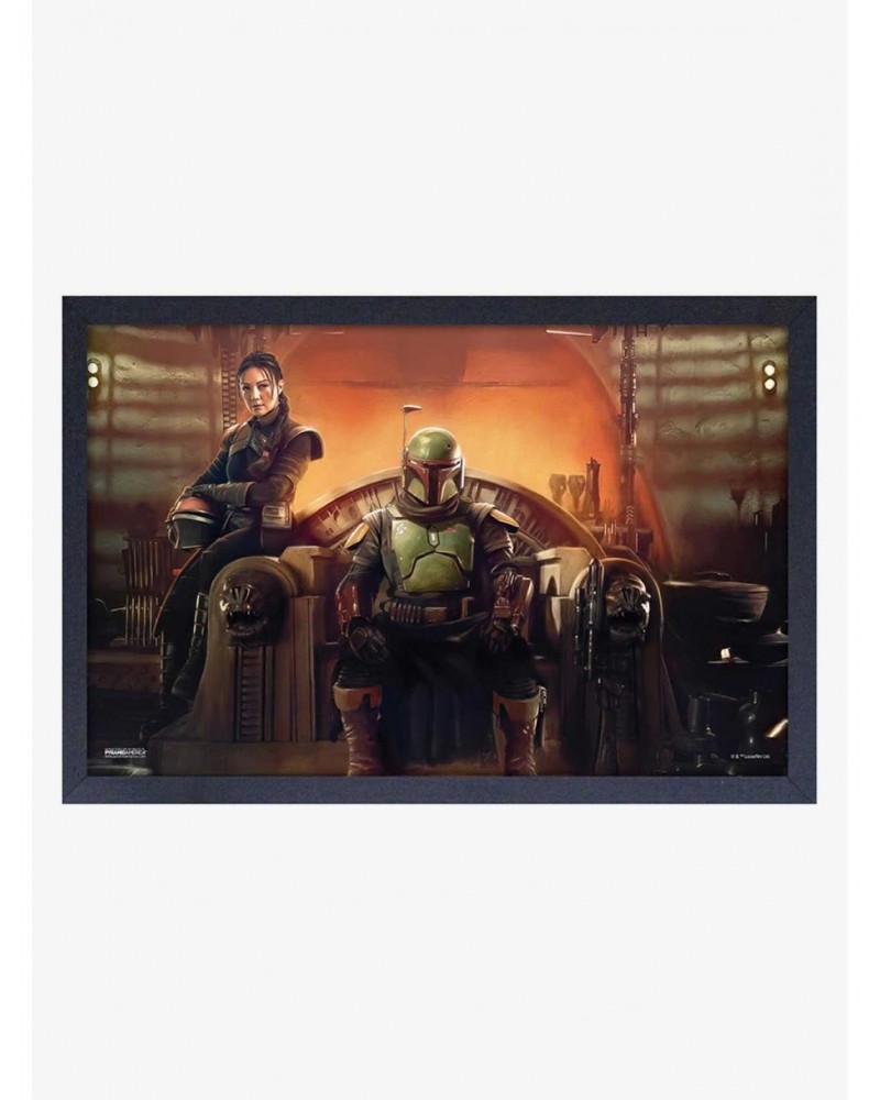 Star Wars Book of Boba Fett Seated Framed Wood Wall Art $11.95 Merchandises