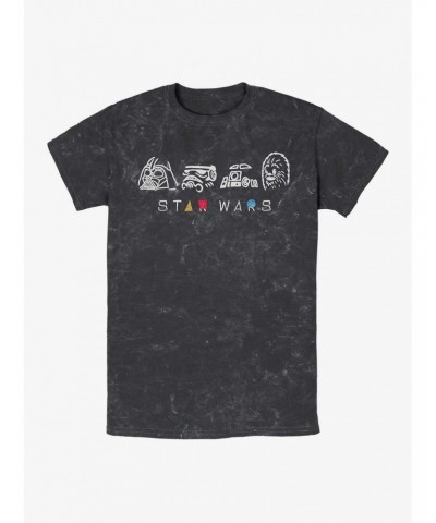 Star Wars Geometric Mineral Wash T-Shirt $7.74 T-Shirts