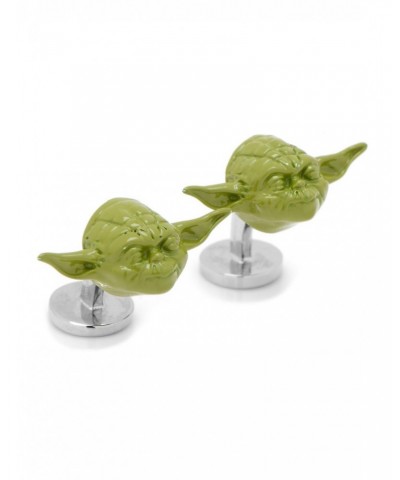 3D Green Star Wars Yoda Head Cufflinks $51.12 Cufflinks