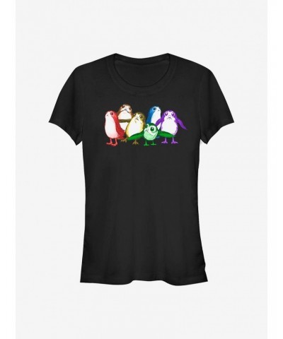 Star Wars: The Last Jedi Rainbow Porg T-Shirt $6.31 T-Shirts