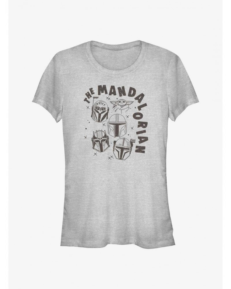 Star Wars The Mandalorian Floating Helmets Girls T-Shirt $6.15 T-Shirts