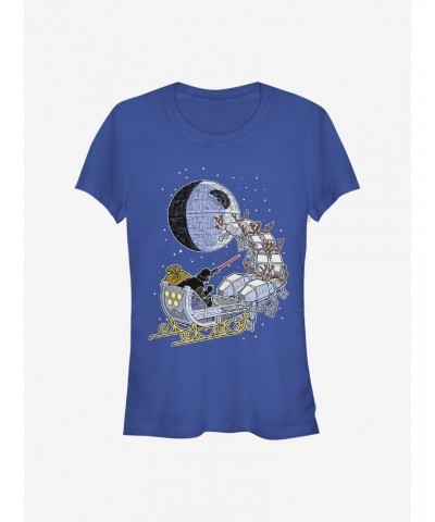 Star Wars Vader Sleigh Girls T-Shirt $5.50 T-Shirts