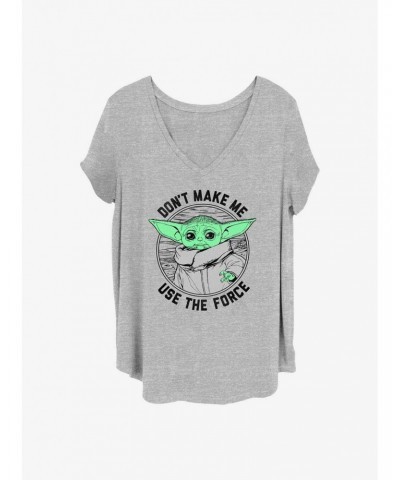 Star Wars The Mandalorian Don't Make Me Grogu Girls T-Shirt Plus Size $8.55 T-Shirts