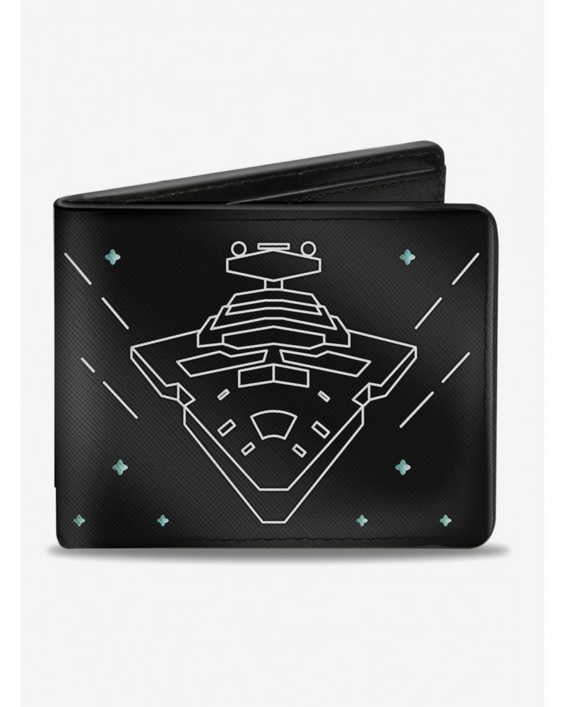 Star Wars Imperial Star Destroyer Death Star Tie Fighters Bi-Fold Wallet $6.05 Wallets