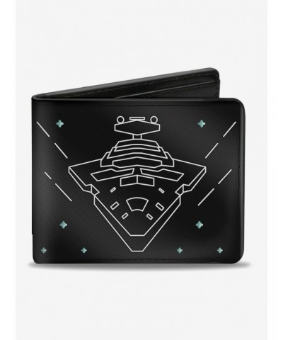 Star Wars Imperial Star Destroyer Death Star Tie Fighters Bi-Fold Wallet $6.05 Wallets