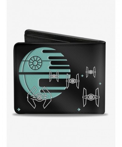 Star Wars Imperial Star Destroyer Death Star Tie Fighters Bi-Fold Wallet $6.05 Wallets