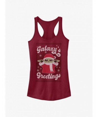 Star Wars The Mandalorian Grogu Galaxy's Greetings Girls Tank $7.97 Tanks