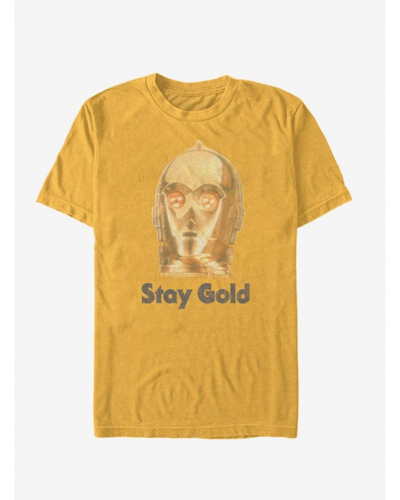 Star Wars Episode IX The Rise Of Skywalker Stay Gold T-Shirt $6.37 T-Shirts