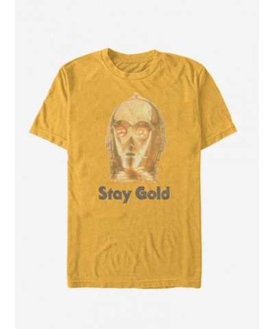 Star Wars Episode IX The Rise Of Skywalker Stay Gold T-Shirt $6.37 T-Shirts