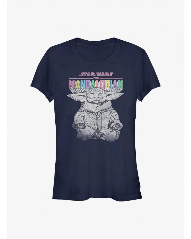 Star Wars The Mandalorian Zen Grogu Girls T-Shirt $5.02 T-Shirts