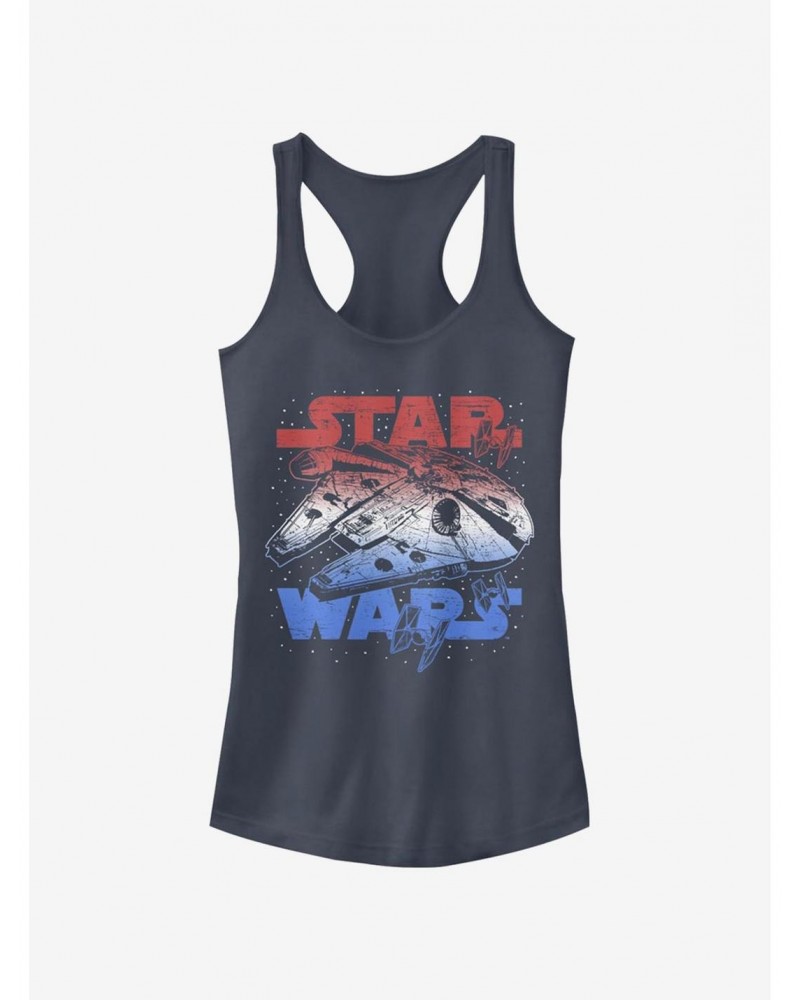 Star Wars Star Spangled Falcon Girls Tank $6.97 Tanks