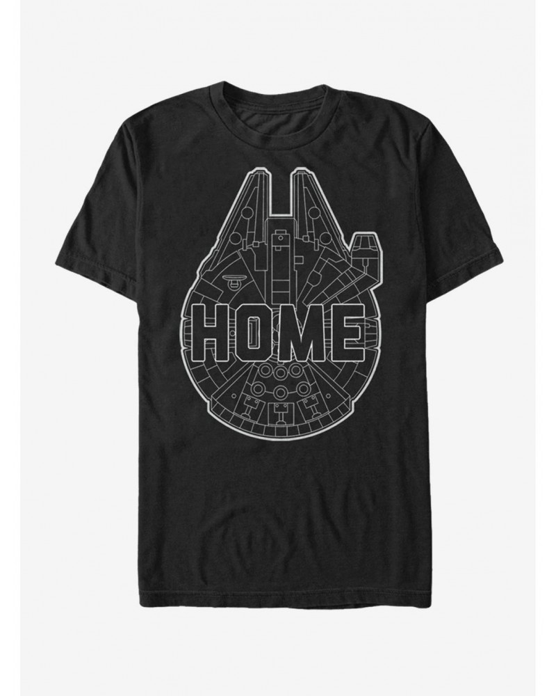 Star Wars Millennium Falcon Home T-Shirt $7.45 T-Shirts