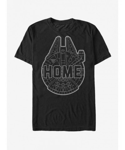 Star Wars Millennium Falcon Home T-Shirt $7.45 T-Shirts