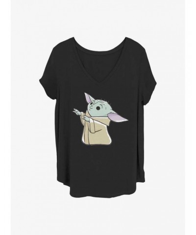 Star Wars The Mandalorian Child Reaching Girls T-Shirt Plus Size $8.79 T-Shirts