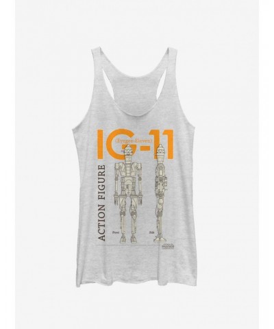 Star Wars The Mandalorian IG-11 Schematics Girls Tank $9.74 Tanks