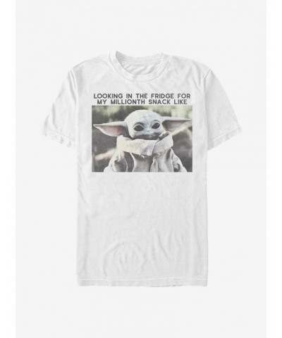 Star Wars The Mandalorian The Child Millionth Snack T-Shirt $6.06 T-Shirts