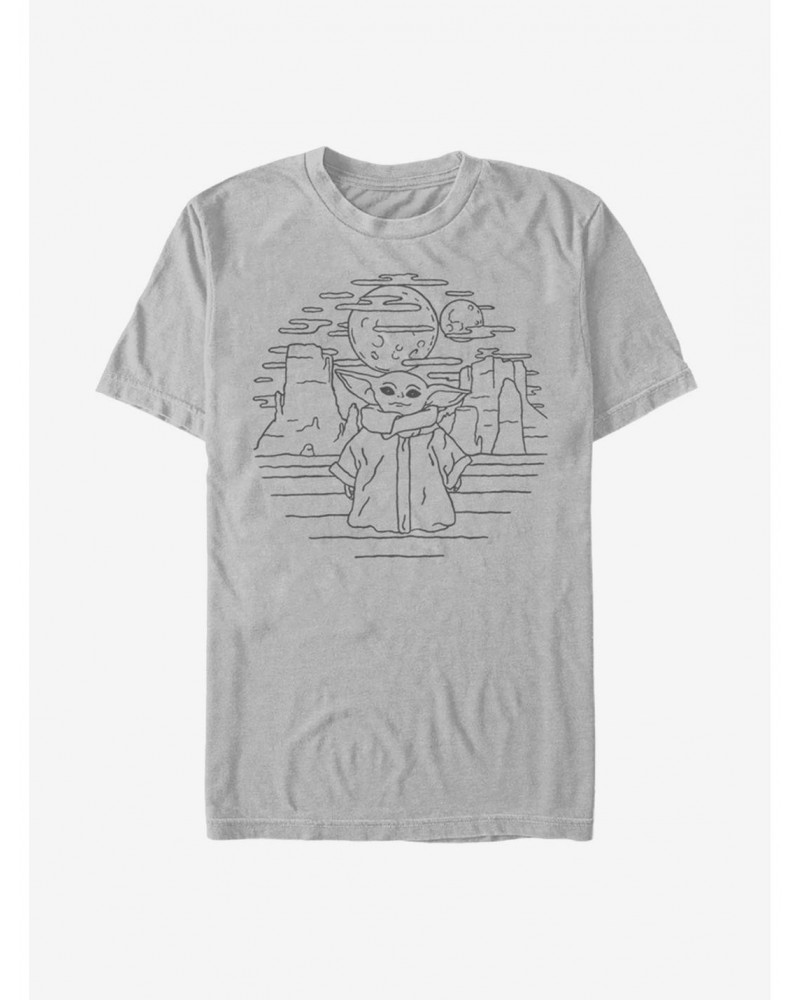 Star Wars The Mandalorian The Child Doodle T-Shirt $6.99 T-Shirts