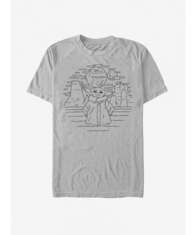 Star Wars The Mandalorian The Child Doodle T-Shirt $6.99 T-Shirts