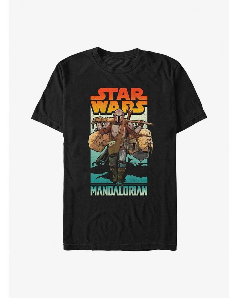 Star Wars The Mandalorian Mando On Foot T-Shirt $7.61 T-Shirts