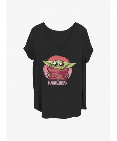 Star Wars The Mandalorian Cute Baby Heart Girls T-Shirt Plus Size $9.94 T-Shirts