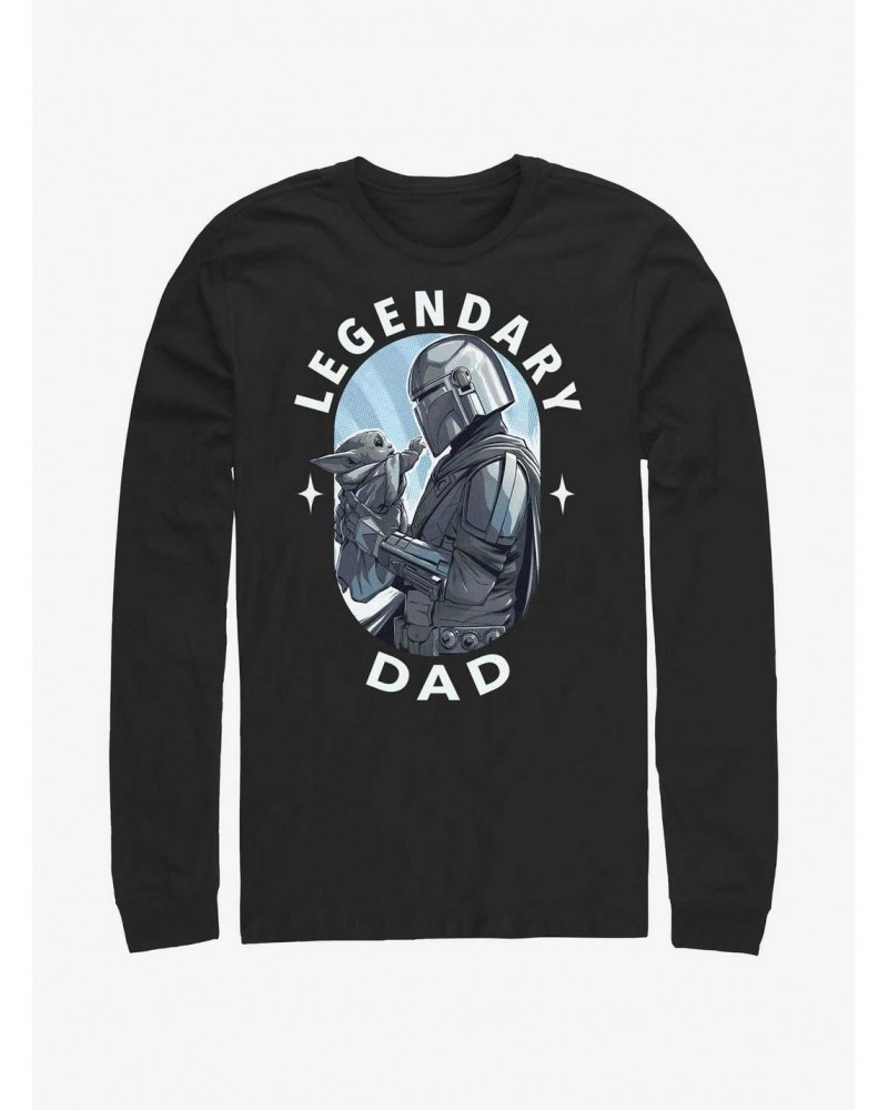 Star Wars The Mandalorian Legendary Dad Long Sleeve T-Shirt $11.32 T-Shirts